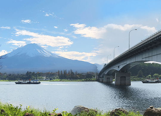 河口湖大橋と河口湖